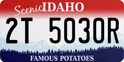 ID license plate 2T5030R