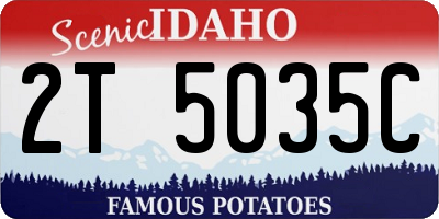 ID license plate 2T5035C