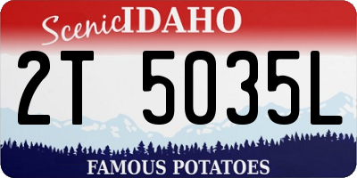 ID license plate 2T5035L