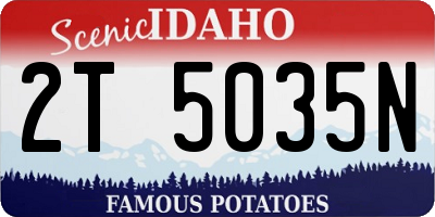 ID license plate 2T5035N