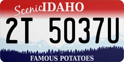 ID license plate 2T5037U
