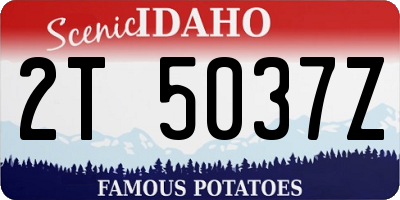 ID license plate 2T5037Z