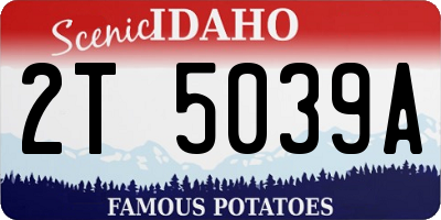 ID license plate 2T5039A