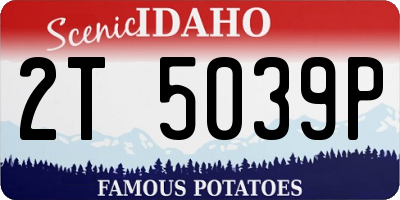 ID license plate 2T5039P