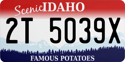 ID license plate 2T5039X