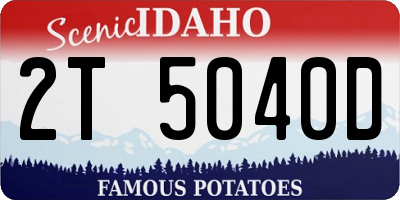 ID license plate 2T5040D