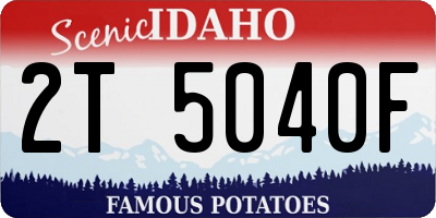 ID license plate 2T5040F