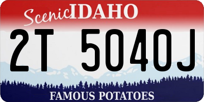 ID license plate 2T5040J