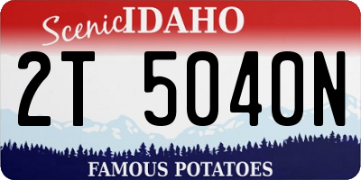 ID license plate 2T5040N