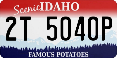 ID license plate 2T5040P