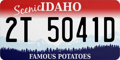 ID license plate 2T5041D
