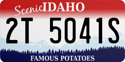 ID license plate 2T5041S