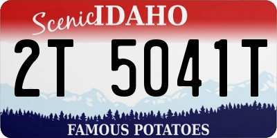 ID license plate 2T5041T
