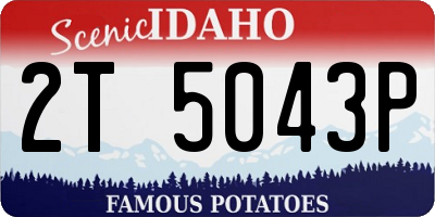 ID license plate 2T5043P