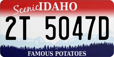 ID license plate 2T5047D