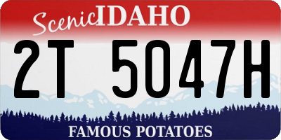 ID license plate 2T5047H