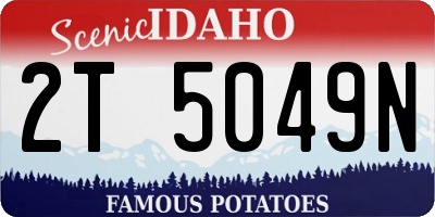 ID license plate 2T5049N
