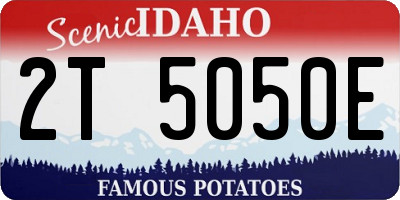 ID license plate 2T5050E