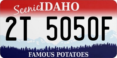 ID license plate 2T5050F
