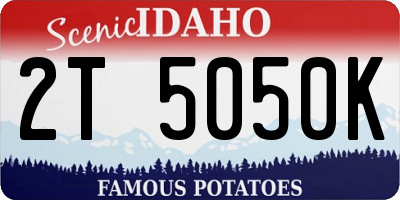 ID license plate 2T5050K