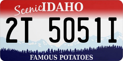 ID license plate 2T5051I