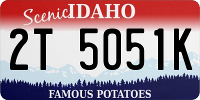 ID license plate 2T5051K
