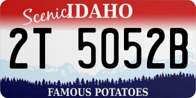 ID license plate 2T5052B