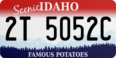 ID license plate 2T5052C