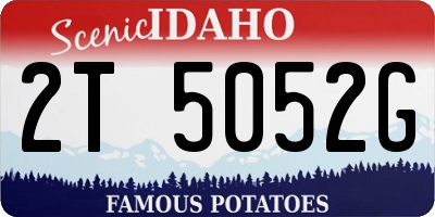 ID license plate 2T5052G