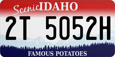 ID license plate 2T5052H