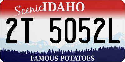 ID license plate 2T5052L