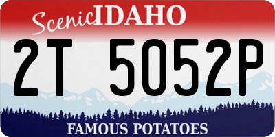 ID license plate 2T5052P