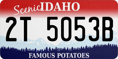 ID license plate 2T5053B