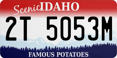 ID license plate 2T5053M