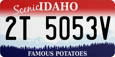 ID license plate 2T5053V