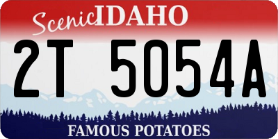 ID license plate 2T5054A