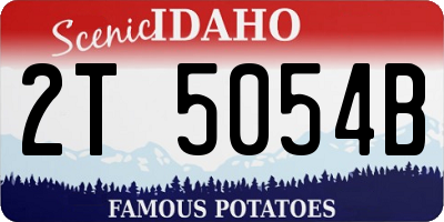 ID license plate 2T5054B