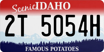 ID license plate 2T5054H