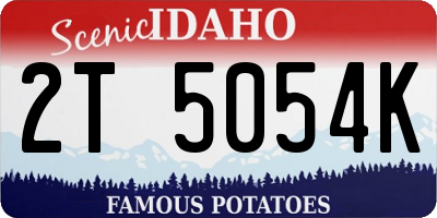 ID license plate 2T5054K