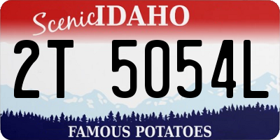 ID license plate 2T5054L