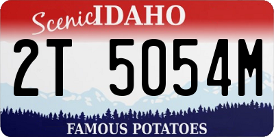 ID license plate 2T5054M
