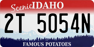 ID license plate 2T5054N