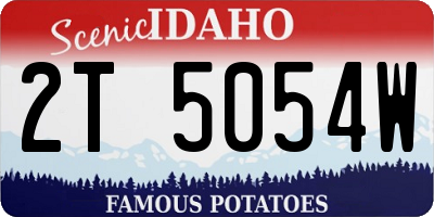 ID license plate 2T5054W