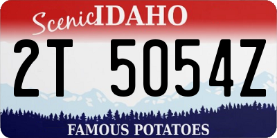 ID license plate 2T5054Z