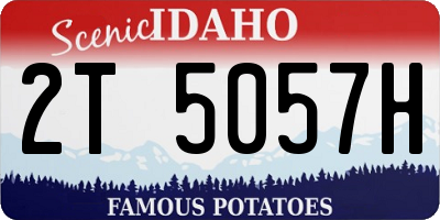 ID license plate 2T5057H