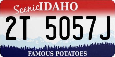 ID license plate 2T5057J
