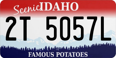ID license plate 2T5057L