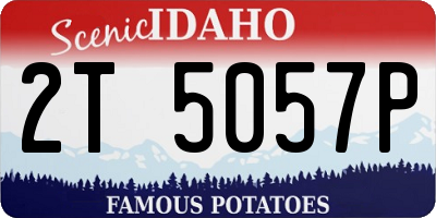 ID license plate 2T5057P
