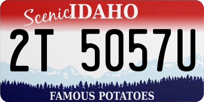 ID license plate 2T5057U