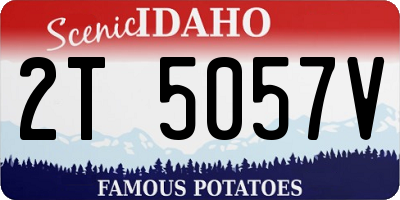 ID license plate 2T5057V